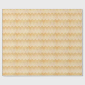 金ゴールドグリッター及びホワイトシェブロン包み紙 ラッピングペーパー (フラット)