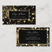 金ゴールドグリッター及びライト名刺 名刺 (正面/裏面)