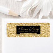 金ゴールドグリッター及びリボン ラベル (インサイチュ)