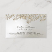 金ゴールドグリッター及び真珠光沢フォイルビジネスカード 名刺 (裏面)