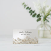 金ゴールドグリッター及び真珠光沢フォイルビジネスカード 名刺 (スタンド正面)