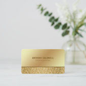 金ゴールドグリッター及び金ゴールドメタル名刺 名刺 (スタンド正面)