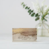 金ゴールドグリッター名刺 名刺 (スタンド正面)