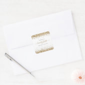 金ゴールドグリッター名日付21誕生日 スクエアシール (封筒)