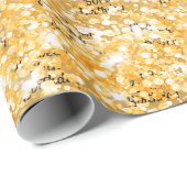 金ゴールドグリッター名誕生日 ラッピングペーパー (ロールコーナー)
