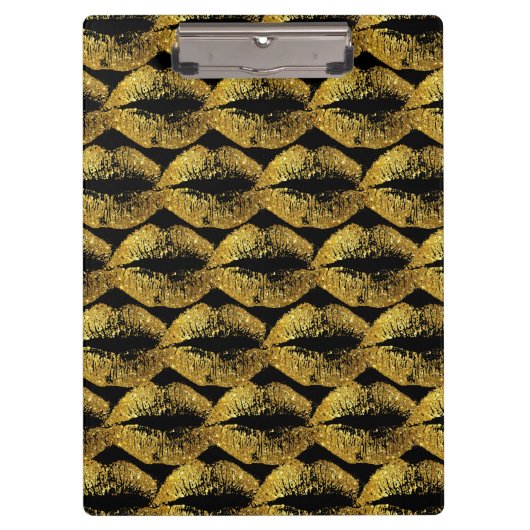 金ゴールドグリッター唇 クリップボード (正面)