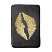 金ゴールドグリッター唇 バスマット (正面縦)