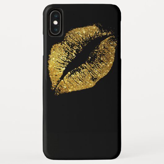 金ゴールドグリッター唇 Case-Mate iPhoneケース (裏面)
