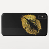 金ゴールドグリッター唇 Case-Mate iPhoneケース (裏面(横))