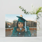 金ゴールドグリッター大学院写真のお知らせ 招待状 (スタンド正面)