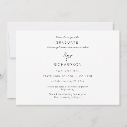 金ゴールドグリッター大学院写真のお知らせ 招待状 (裏面)