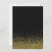 金ゴールドグリッター大晦日パーティの招待状 招待状 (裏面)