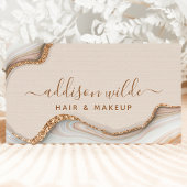 金ゴールドグリッター大理石ゲートモダンシックQRコード 名刺