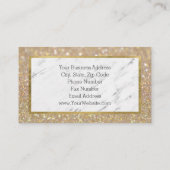 金ゴールドグリッター大理石メイクアップアーティストヘア 名刺 (裏面)