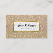 金ゴールドグリッター大理石メイクアップアーティストヘア 名刺 (正面)