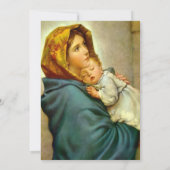 金ゴールドグリッター宗教的なクリスマスパーティー 招待状 (裏面)