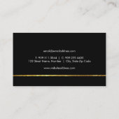 金ゴールドグリッター実在鍵不動産名刺 名刺 (裏面)