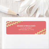 金ゴールドグリッター山形ラベル |コーラル ラベル (インサイチュ)