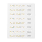 金ゴールドグリッター平和、愛、喜びと鳩のクリスマス ラップアラウンドラベル (シート)