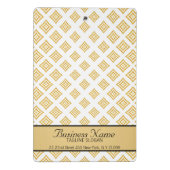 金ゴールドグリッター幾何形状継ぎ目なしパターン ミニクリップボード (裏面)