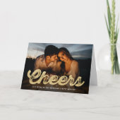 金ゴールドグリッター応援クリスマスシスタイリッシュック写真 シーズンカード (正面)