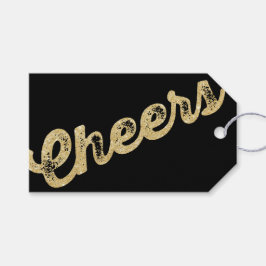 金ゴールドグリッター応援クリスマスホリデーギフトラベル ギフトタグ