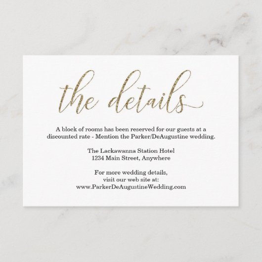 金ゴールドグリッター情報エンクロージャカード エンクロージャーカード (正面)