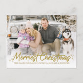 金ゴールドグリッター手書きフォトクリメリース ポストカード (正面)