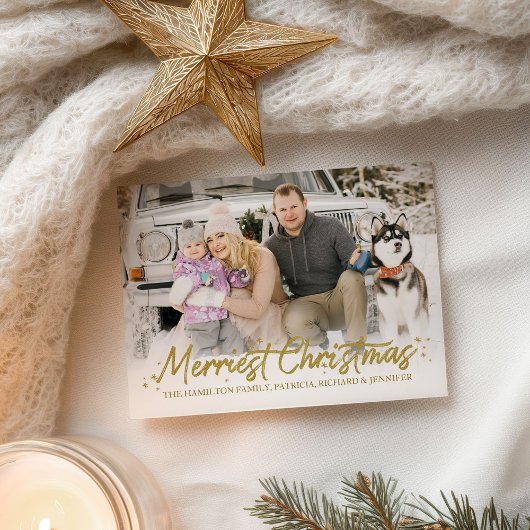 金ゴールドグリッター手書きフォトクリメリース ポストカード