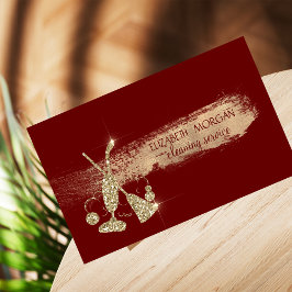 金ゴールドグリッター掃除機、ブロムレッド 名刺