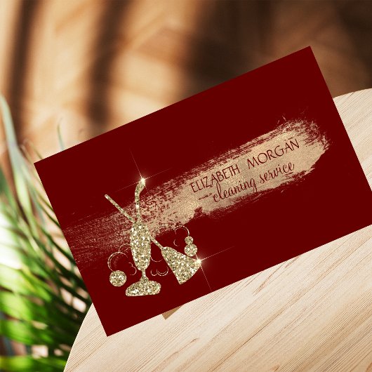 金ゴールドグリッター掃除機、ブロムレッド 名刺