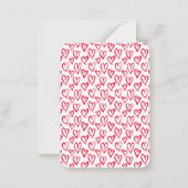 金ゴールドグリッター教室ハッピーバレンタインデー ノートカード (裏面)