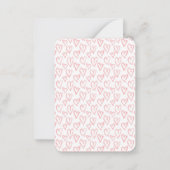 金ゴールドグリッター教室ハッピーバレンタインデー ノートカード (裏面)