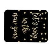 金ゴールドグリッター新年にリングや輪しよう マグネット (横)