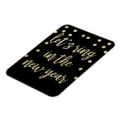 金ゴールドグリッター新年にリングや輪しよう マグネット (左側)