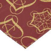 金ゴールドグリッター旋回オーナメント テーブルクロス (アングル)