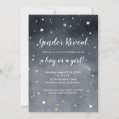金ゴールドグリッター星の水の色の性別を明らかにする 招待状 (正面)