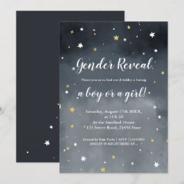 金ゴールドグリッター星の水の色の性別を明らかにする 招待状