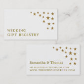金ゴールドグリッター星ギフトレジストリカード 予約カード (正面/裏面)