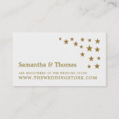 金ゴールドグリッター星ギフトレジストリカード 予約カード (裏面)