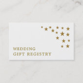 金ゴールドグリッター星ギフトレジストリカード 予約カード (正面)