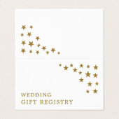 金ゴールドグリッター星ギフトレジストリカード 名刺 (外部フラット)