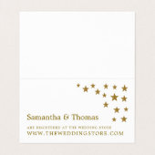 金ゴールドグリッター星ギフトレジストリカード 名刺 (内部フラット)