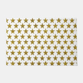金ゴールドグリッター星 ドアマット (正面)