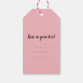 金ゴールドグリッター星、ピンクと金ゴールド ギフトタグ (裏面)