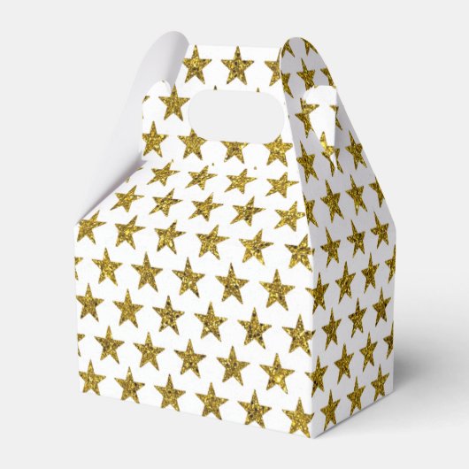 金ゴールドグリッター星 フェイバーボックス (正面サイド)