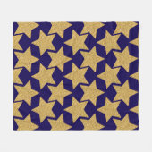 金ゴールドグリッター星 フリースブランケット (正面(横))