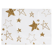 金ゴールドグリッター星 ラージペーパーバッグ (裏面)