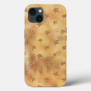 金ゴールドグリッター星 iPhone 13ケース