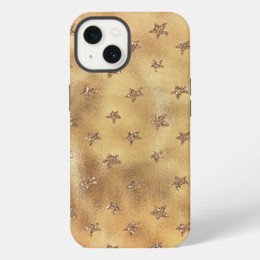 金ゴールドグリッター星 iPhoneケース (裏面)